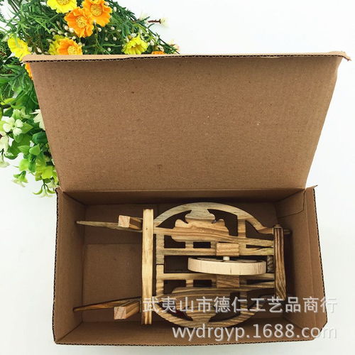 大號懷舊創(chuàng)意工藝收藏品 微型農具模型 木制手推獨輪車木質玩具